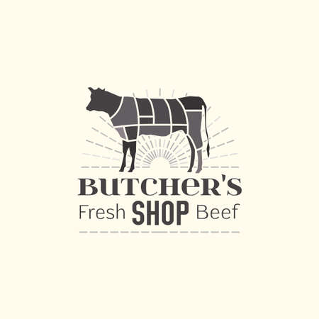 Vector editable illustration of beautiful butcheryのイラスト素材