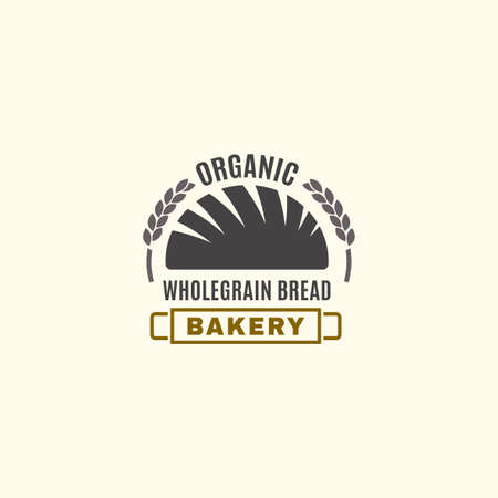 editable illustration of beautiful bakery logotype. Useful for bakery and bread shop logo designs, labels, badges and design elements.のイラスト素材
