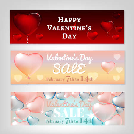 Beautiful illustration of purple and pink Valentines banners. Romantic creative concept. Poster, postcard, advertisement or leaflet graphic background.のイラスト素材
