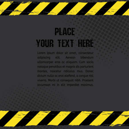 Vector illustration of danger line tracks grunge template. Modern background for poster, print, flyer, book, booklet, brochure and leaflet design.のイラスト素材