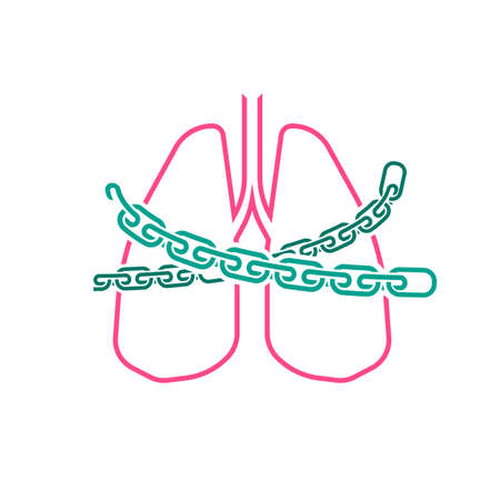Beautiful vector illustration of asthma icon. Abstract medicine concept. Useful for poster,...