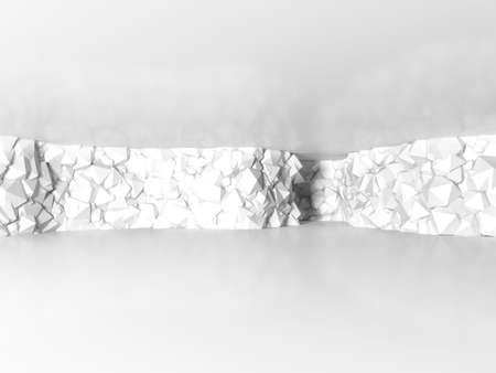 Abstract modern architecture background, empty white open space interior, 3D rendering