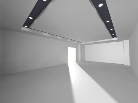 empty modern place contemporary interior 3D rendering