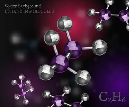 Ethane Molecules Backgroundのイラスト素材