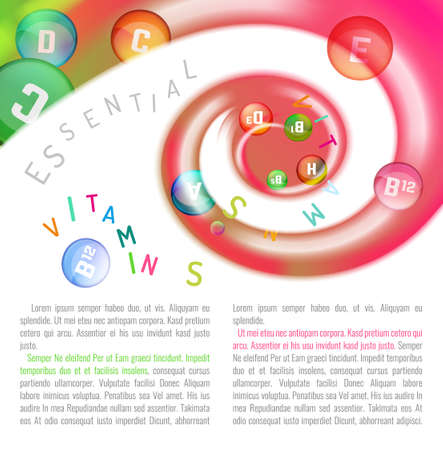 Vitamin Complex Swirlのイラスト素材