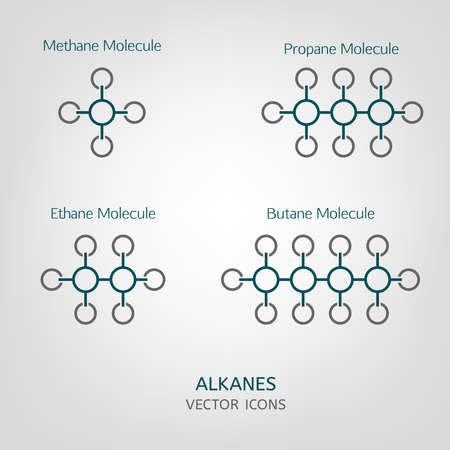 Alkanes Vector Iconsのイラスト素材