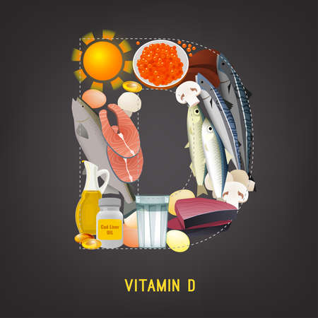 Vitamin D in Foodのイラスト素材