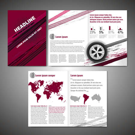 Tyre Brochure Designのイラスト素材