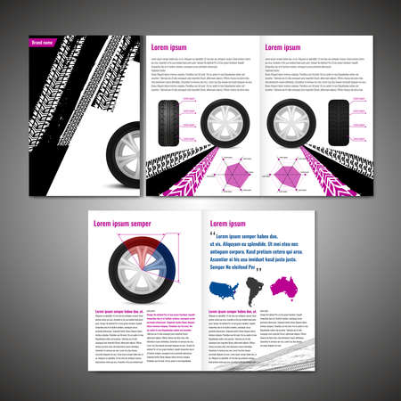 Tyre Brochure Designのイラスト素材