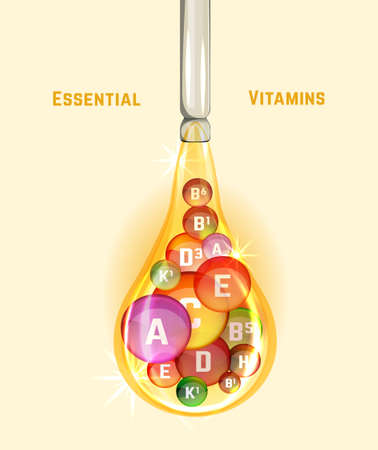 Essential vitamin complex.のイラスト素材