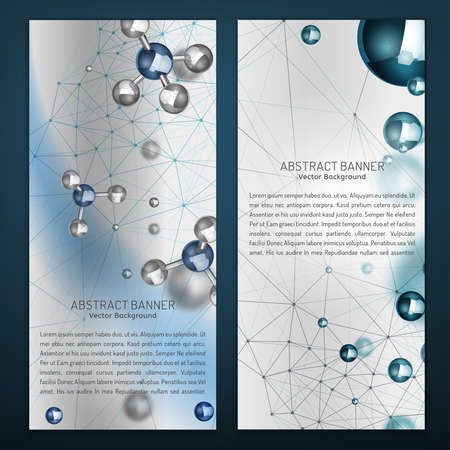 Silver Particles Bannersのイラスト素材