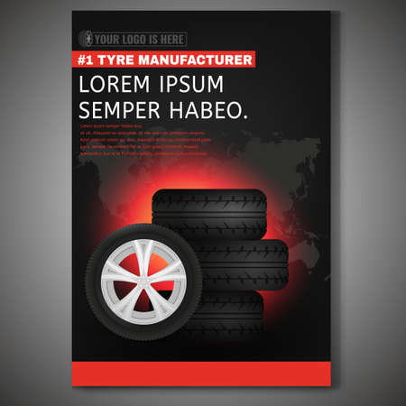 Tyre poster imageのイラスト素材