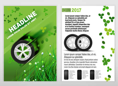Ecological Tyre Brochureのイラスト素材