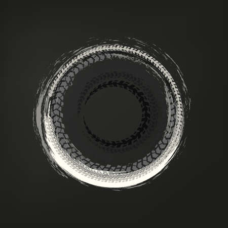 Tire Track frameのイラスト素材