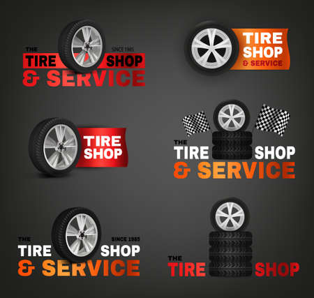 Tire Shop Logoのイラスト素材