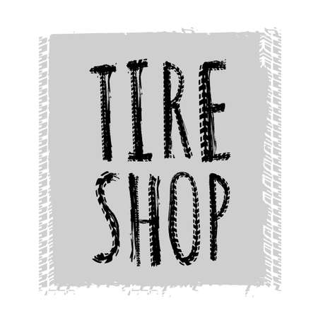 Tire Shop Letteringのイラスト素材