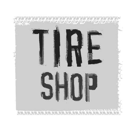 Tire Shop Letteringのイラスト素材