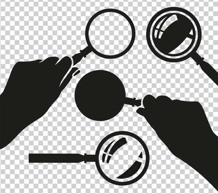 Hand with Magnifierのイラスト素材