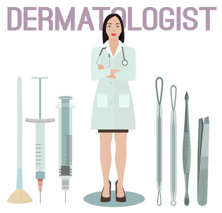 Woman Dermatologist Imageのイラスト素材
