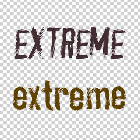 Off-Road extreme hand drawn grunge lettering.のイラスト素材