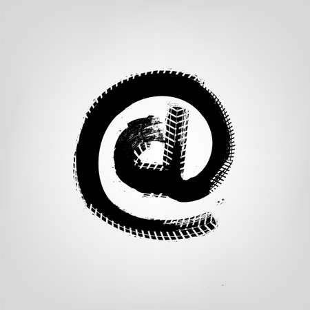 Grunge Tire Glyphs.のイラスト素材