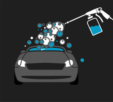 Car wash imageのイラスト素材