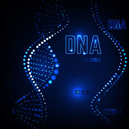 Glowing neon DNA chain.のイラスト素材