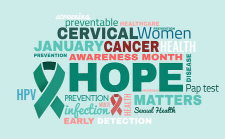 Cervical cancer conceptのイラスト素材