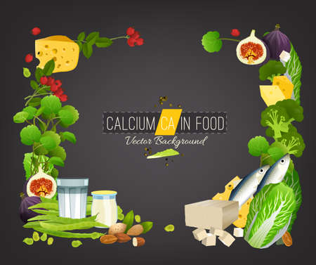 Calcium Food Backgroundのイラスト素材