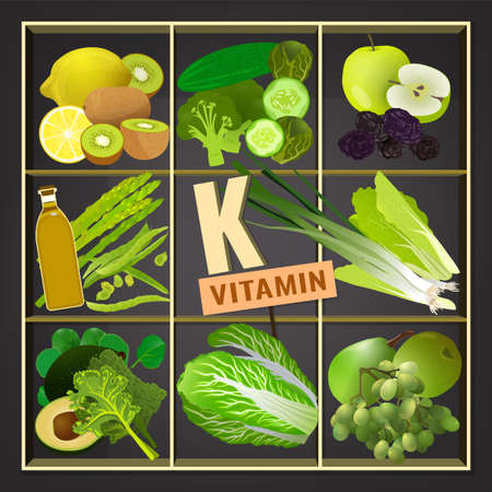 Vitamin K in Foodのイラスト素材