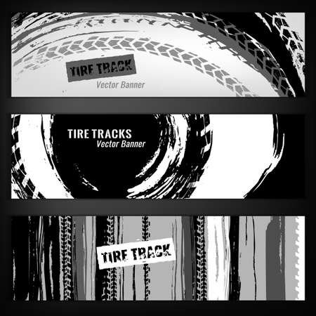 Tire Banners Setのイラスト素材