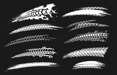 Motorcycle tire tracks image illustrationのイラスト素材