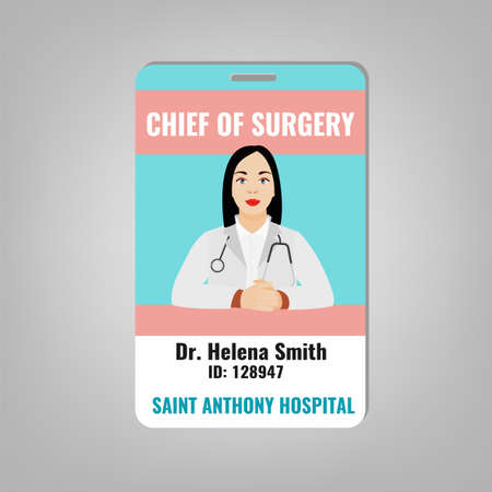 ID card image design illustrationのイラスト素材