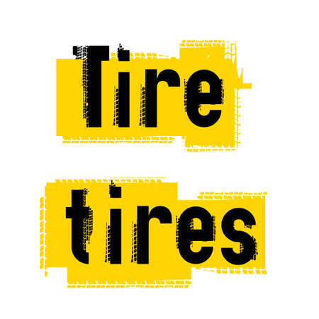 Offroad Tire Letteringのイラスト素材