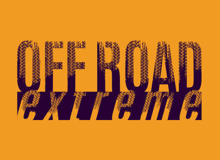Off-Road grunge letteringのイラスト素材