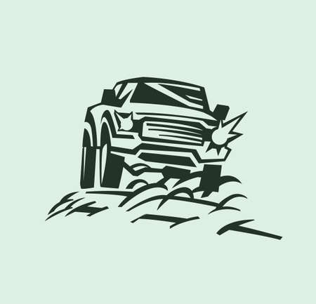 Off-road car graphicsのイラスト素材
