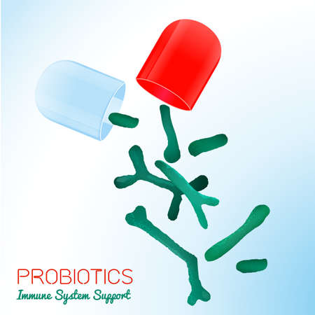 Lactobacillus Probiotic Packageのイラスト素材