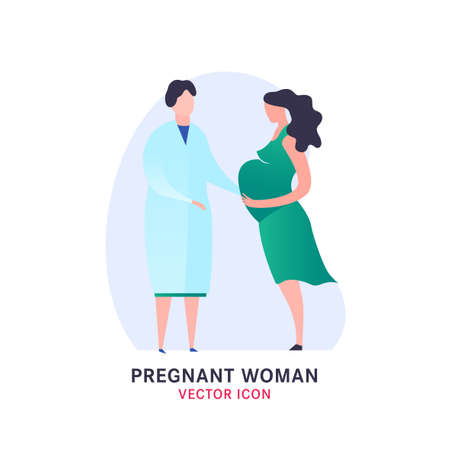 Pregnant woman iconのイラスト素材