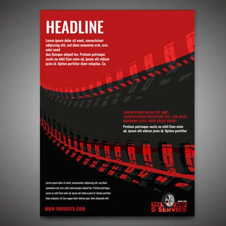 Motorcycle Tire Bannersのイラスト素材