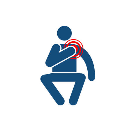 Shoulder osteoarthritis iconのイラスト素材