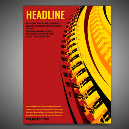 Motorcycle Tire Bannersのイラスト素材