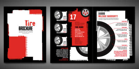 Tire Brochure Templateのイラスト素材
