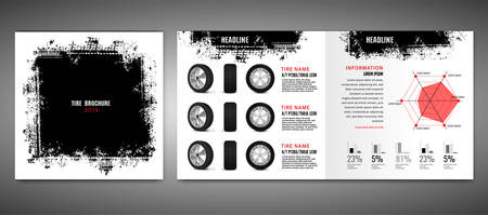 Vector automotive brochure templateのイラスト素材