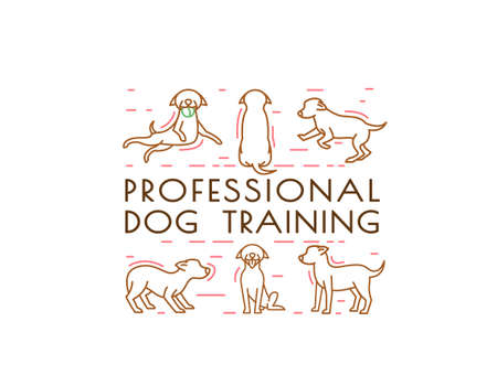 Dog training center imageのイラスト素材