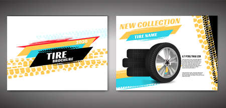 Tire Brochure Templateのイラスト素材