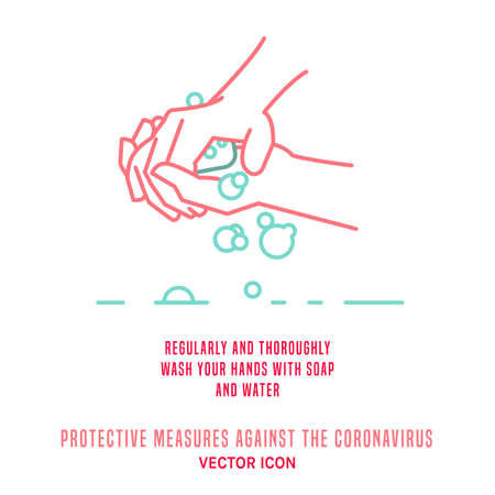 Protective measure against the coronavirus iconのイラスト素材
