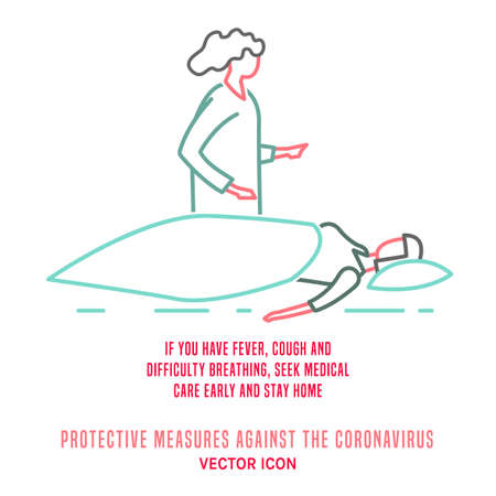 Protective measure against the coronavirus iconのイラスト素材