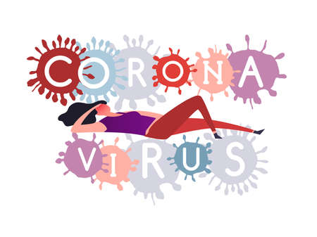 Coronavirus vector posterのイラスト素材