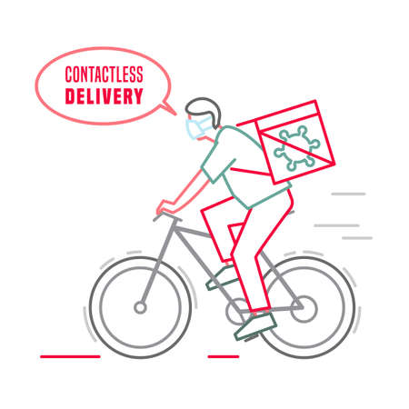 Contactless delivery iconのイラスト素材