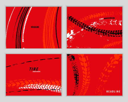 Tire Brochure Set 012のイラスト素材